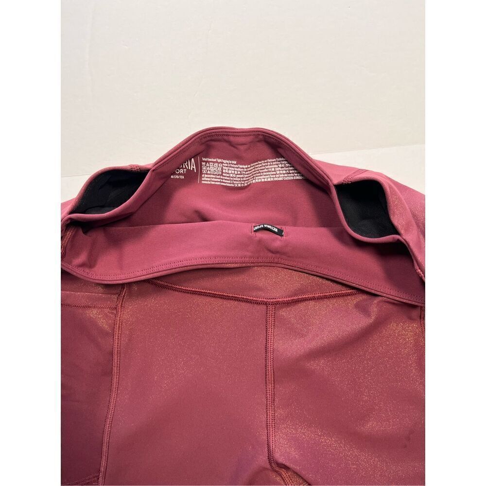 Victoria's Secret Total Knockout Pocket Legging Pink GoldShimmer Size Medium EUC - Picture 3 of 10